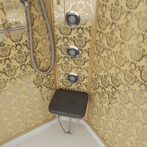 Душевая кабина Niagara Luxe NG-7715G (900x900х2150) низкий поддон стенки золото Душевая кабина Niagara Luxe NG-7715G (900x900х2150) низкий поддон стенки золото