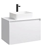 Тумба под раковину AQWELLA Mobi 80 см MOB0108W+MOB0708W подвесная, белая