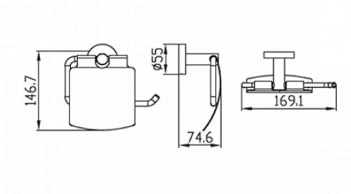 Держатель туалетной бумаги из латуни Kaiser Classic KH-2000 Держатель туалетной бумаги из латуни Kaiser Classic KH-2000