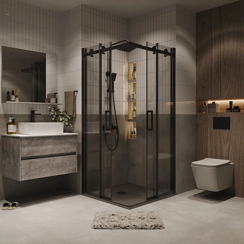 Душевой уголок GROSSMAN Classic 300.K33.04.8080.21.00 (80x80x195) квадрат,раздвижн,черн.мат,стекло прозрачное Душевой уголок GROSSMAN Classic 300.K33.04.8080.21.00 (80x80x195) квадрат,раздвижн,черн.мат,стекло прозрачное