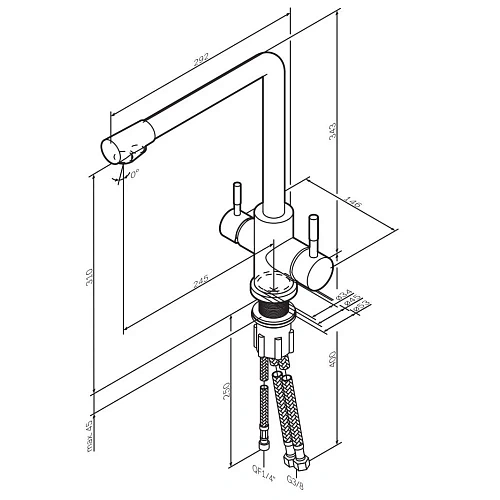 Смеситель для кухни AM.PM X-Joy S F85B05711 с каналом для питьевой воды, сатин Смеситель для кухни AM.PM X-Joy S F85B05711 с каналом для питьевой воды, сатин