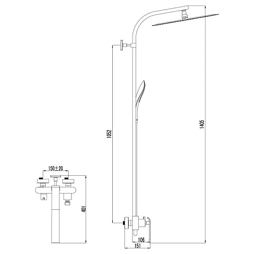 Душевая система Lemark Melange (LM4960CW) Душевая система Lemark Melange (LM4960CW)