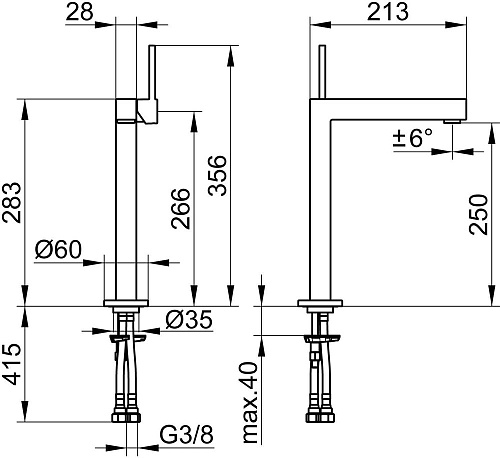 Смеситель для раковины Keuco Edition 90 59002010103 Смеситель для раковины Keuco Edition 90 59002010103