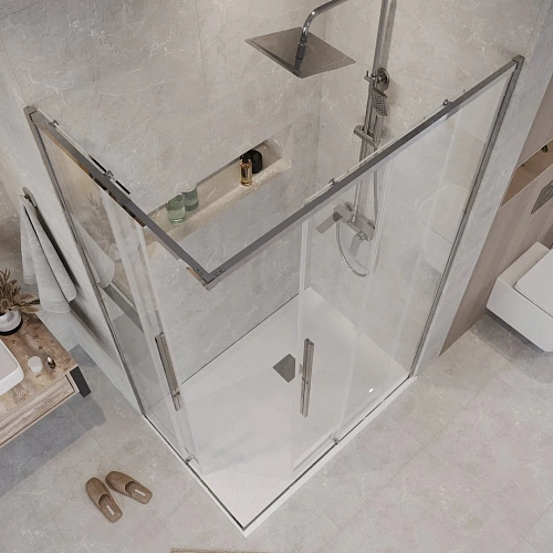 Душевой уголок GROSSMAN Galaxy 1/2.K33.01.11.10.00-1/2.K33.01.10.10.00 (110х100х195) раздвижная,хром,стекло прозрачное Душевой уголок GROSSMAN Galaxy 1/2.K33.01.11.10.00-1/2.K33.01.10.10.00 (110х100х195) раздвижная,хром,стекло прозрачное