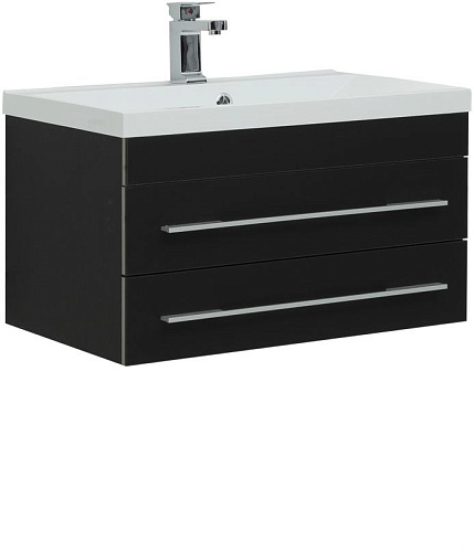 Тумба под раковину Aquanet Верона 75 New черный матовый 00272427 Тумба под раковину Aquanet Верона 75 New черный матовый 00272427