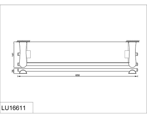 Полка Rush Luson LU16611 65см Полка Rush Luson LU16611 65см