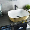 Раковина Gid D1302h132 53324 накладная белая / темное золото 50x40x14 Раковина Gid D1302h132 53324 накладная белая / темное золото 50x40x14