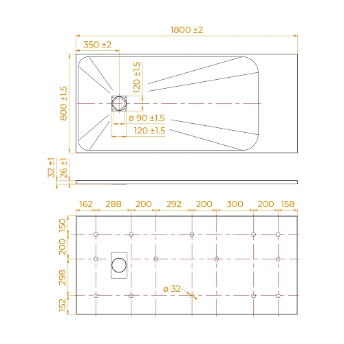 Душевой поддон RGW TSS-W 800x1800 мм 553502818-01 прямоугольный Душевой поддон RGW TSS-W 800x1800 мм 553502818-01 прямоугольный