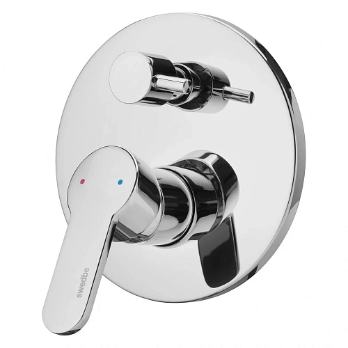 Смеситель для ванны Swedbe Platta 5518 встраиваемый подключение на 2 выхода в монтажном боксе Смеситель для ванны Swedbe Platta 5518 встраиваемый подключение на 2 выхода в монтажном боксе