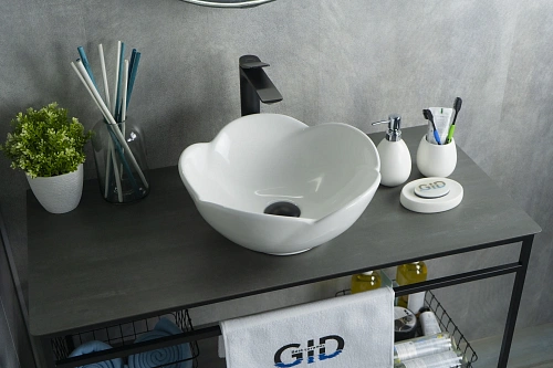 Раковина Gid N9078 51162 накладная белая 38.5x38.5x17 Раковина Gid N9078 51162 накладная белая 38.5x38.5x17