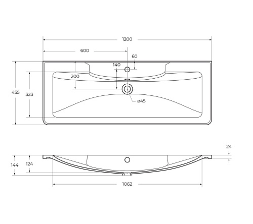 Раковина BelBagno BB1200/455-LV-ART-ALR-NERO черная матовая 1200x455 Раковина BelBagno BB1200/455-LV-ART-ALR-NERO черная матовая 1200x455