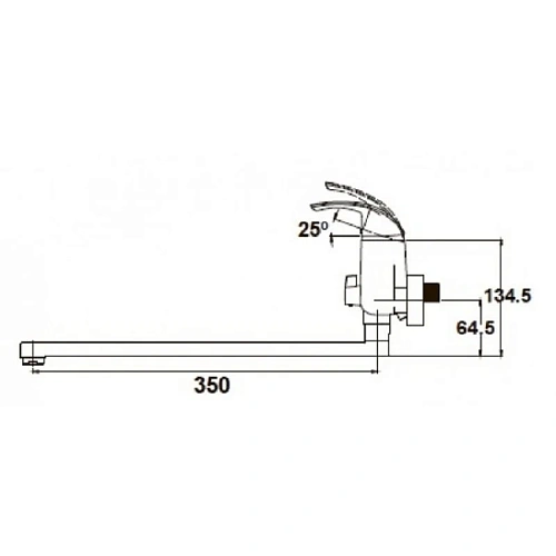 Смеситель для ванны Kaiser Nova Betta 23055 Смеситель для ванны Kaiser Nova Betta 23055