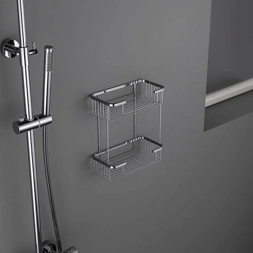 Полка Timo Saona 13083/00 двойная хром Полка Timo Saona 13083/00 двойная хром