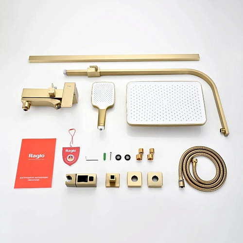Душевая система Raglo R01.24.03, золотой сатин Душевая система Raglo R01.24.03, золотой сатин