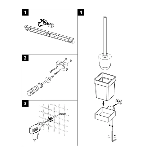 Ершик для унитаза Lemark SMOOTH LINE с держателем, графит 9766021 Ершик для унитаза Lemark SMOOTH LINE с держателем, графит 9766021