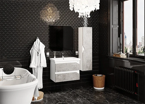 Шкаф-пенал Onika ФРИДОМ 30.10 У бетон универсальный 403069 Шкаф-пенал Onika ФРИДОМ 30.10 У бетон универсальный 403069