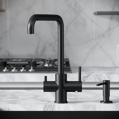Смеситель для кухни SANCOS Vela SC4013MB с возможностью подключения фильтра, черный матовый Смеситель для кухни SANCOS Vela SC4013MB с возможностью подключения фильтра, черный матовый