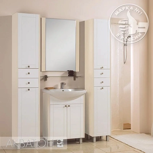 Тумба с раковиной Aquaton Альпина 65 1A1334K0AL530 дуб молочный Тумба с раковиной Aquaton Альпина 65 1A1334K0AL530 дуб молочный