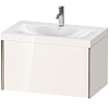 Картинка анонса товара «тумба с раковиной duravit xviu xv4610ob122c 80 см белый глянцевый»