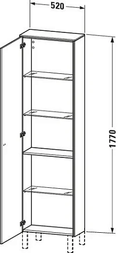 Шкаф-пенал Duravit Brioso BR1321R1022 52 см белый глянцевый Шкаф-пенал Duravit Brioso BR1321R1022 52 см белый глянцевый