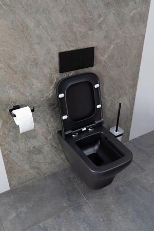 Унитаз подвесной Allen Brau Infinity 4.21011.31 с крышкой, черный матовый