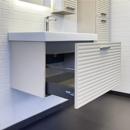 Тумба с раковиной Comforty Касабланка-80 00-00015382 серый шелк раковина Moduo 80 Тумба с раковиной Comforty Касабланка-80 00-00015382 серый шелк раковина Moduo 80