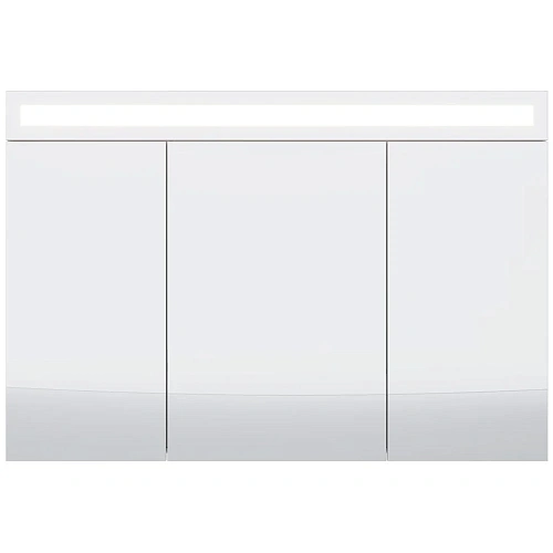 Зеркальный шкаф DREJA UNI, 120 см, 3 дверцы, 6 стеклянных полок, с LED-подсветкой и выключателем, бе 99.9013 Зеркальный шкаф DREJA UNI, 120 см, 3 дверцы, 6 стеклянных полок, с LED-подсветкой и выключателем, бе 99.9013