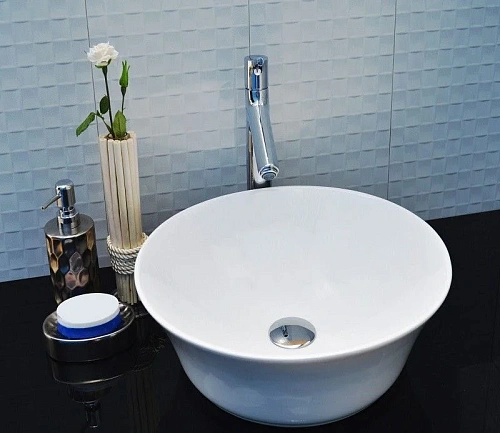 Раковина CeramaLux 9381 накладная, белый Раковина CeramaLux 9381 накладная, белый