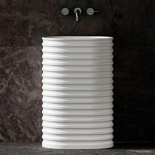 Раковина ABBER Stein AS2550-H отдельностоящая, белая матовая Раковина ABBER Stein AS2550-H отдельностоящая, белая матовая