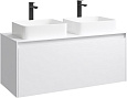 Корпус тумбы под раковину подвесной, 120 см без фасадов AQWELLA Mobi MOB0112W цвет белый Корпус тумбы под раковину подвесной, 120 см без фасадов AQWELLA Mobi MOB0112W цвет белый