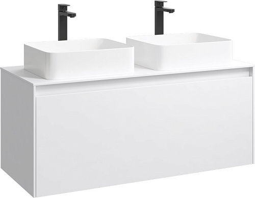 Корпус тумбы под раковину подвесной, 120 см без фасадов AQWELLA Mobi MOB0112W цвет белый Корпус тумбы под раковину подвесной, 120 см без фасадов AQWELLA Mobi MOB0112W цвет белый