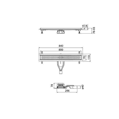 Душевой лоток IDDIS 975B5BL20DZ комбинированный 500мм, черный Душевой лоток IDDIS 975B5BL20DZ комбинированный 500мм, черный