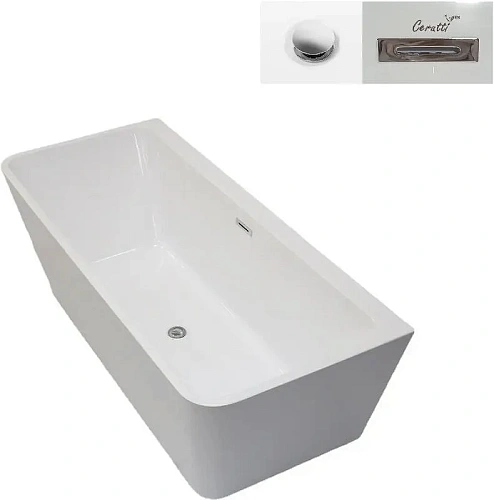 Ванна отдельностоящая Ceruttispa LUGANO CT9344 170х750х580 акриловая Ванна отдельностоящая Ceruttispa LUGANO CT9344 170х750х580 акриловая