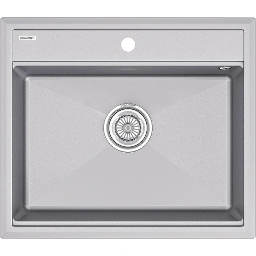Кухонная мойка Paulmark STEPIA 60 PM115951-GRM , серый металлик, 590х510 Кухонная мойка Paulmark STEPIA 60 PM115951-GRM , серый металлик, 590х510