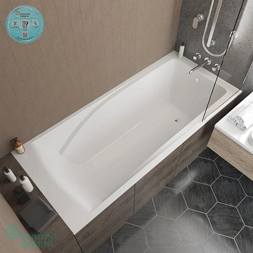 Ванна из искусственного камня Marmo Bagno София 170х75 MB-SF170-75 Ванна из искусственного камня Marmo Bagno София 170х75 MB-SF170-75