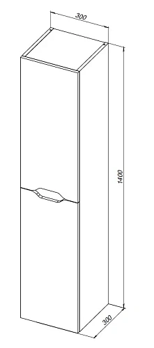 Шкаф-пенал Aquanet Практика 30 00330462 маренго Шкаф-пенал Aquanet Практика 30 00330462 маренго