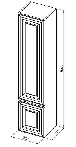 Шкаф-пенал Aquanet Агата 35 00345491 бежевый Шкаф-пенал Aquanet Агата 35 00345491 бежевый