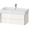 Картинка анонса товара «тумба под раковину duravit xviu xv43370b122 подвесная 98 см белая/шампань»