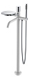 Детальная картинка товара «смеситель для ванны boheme stick 129-wcr напольный white diamond chrome»