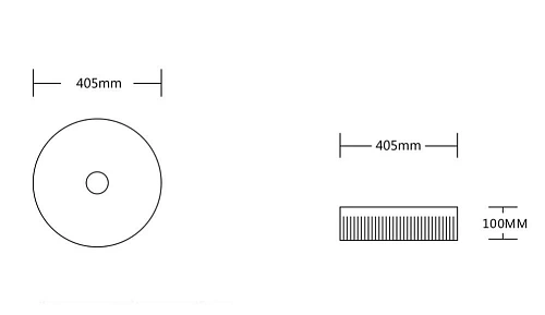 Раковина Ceruttispa CR8010 405х405х100 накладная, белая, круглая Раковина Ceruttispa CR8010 405х405х100 накладная, белая, круглая