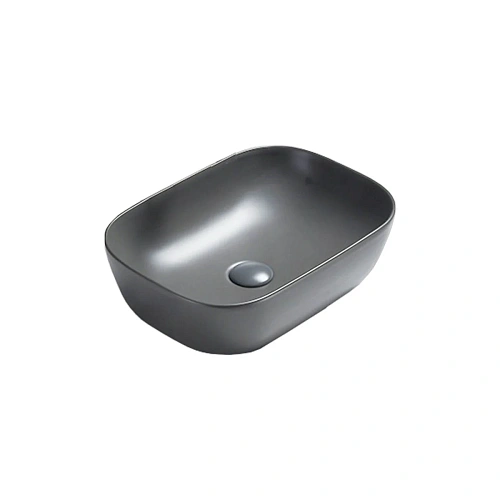 Раковина Vincea VBS-102MG 455x325x135 керамическая, накладная, серый матовый Раковина Vincea VBS-102MG 455x325x135 керамическая, накладная, серый матовый