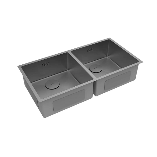 Кухонная мойка Lemark PRORAN 900 с двумя чашами из нержавеющей стали, графит 9936139 Кухонная мойка Lemark PRORAN 900 с двумя чашами из нержавеющей стали, графит 9936139