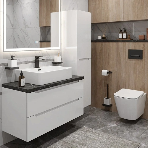 Тумба со столешницей и раковиной BelBagno ETNA 100 etna100bl-kepmno-1338-set подвесная ETNA100BL-KEPMNO-1338-SET Тумба со столешницей и раковиной BelBagno ETNA 100 etna100bl-kepmno-1338-set подвесная ETNA100BL-KEPMNO-1338-SET