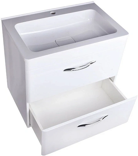 Тумба под раковину Style Line Каре 70 (2 ящ.) Люкс белая, PLUS СС-00002269 Тумба под раковину Style Line Каре 70 (2 ящ.) Люкс белая, PLUS СС-00002269