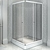 Душевой уголок Radomir Дрим 100х110 1-03-1-2-0-1230 прямоугольный, правый, стекло прозрачное, поддон с каркасом и сифоном, профиль белый