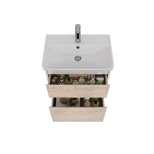 Тумба под раковину Lemark COMBI 60 см подвесная/напольная, дуб кантри/белый LM03C60T-dub Тумба под раковину Lemark COMBI 60 см подвесная/напольная, дуб кантри/белый LM03C60T-dub