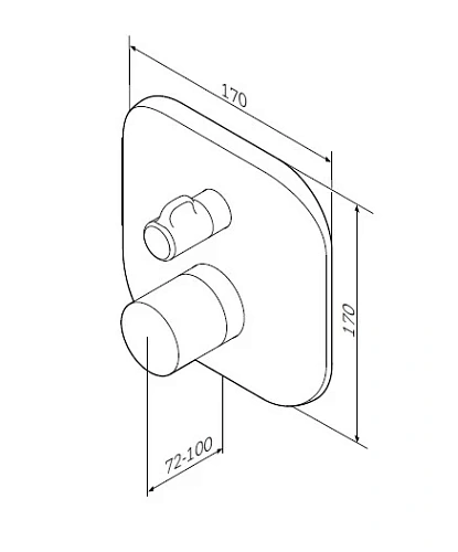 Смеситель для душа AM.PM Sensation F3075600 термостатический Смеситель для душа AM.PM Sensation F3075600 термостатический