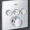 Смеситель для душа GROHE Grohtherm SmartControl (29126000) внешняя часть термостата, на 3 выхода, хром Смеситель для душа GROHE Grohtherm SmartControl (29126000) внешняя часть термостата, на 3 выхода, хром
