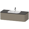 Картинка анонса товара «тумба под раковину duravit happy d.2 plus hp4952m9292 подвесная 130 см серый камень»
