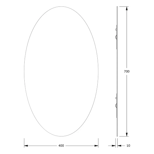 Зеркало Evoform Primary BY 0028 40х70 см со шлифованной кромкой Зеркало Evoform Primary BY 0028 40х70 см со шлифованной кромкой